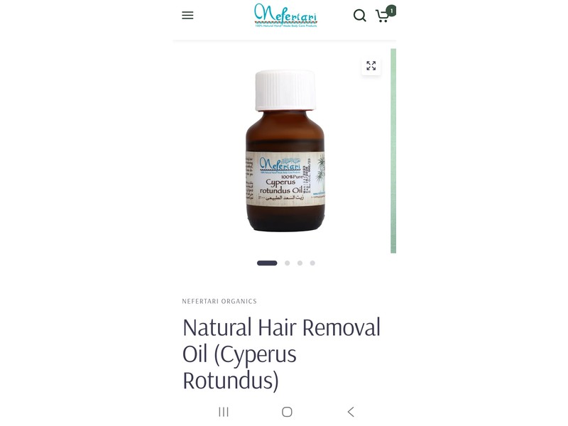 Nefertari Organics 100% Pure Cyprus Rotundus Oil, 60 mL