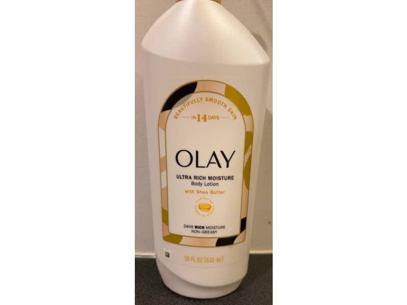 Olay Ultra Rich Moisture Hydrating Body Lotion, Shea Butter, 18 fl oz/532 mL
