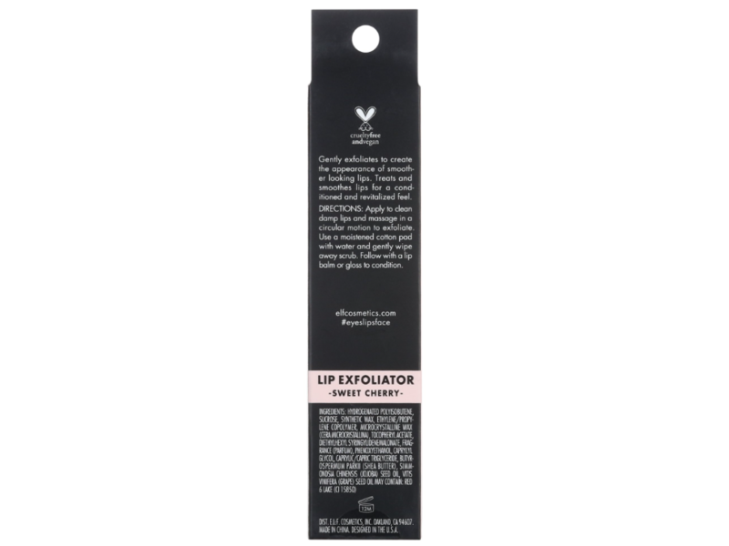 e.l.f. Cosmetics Lip Exfoliator, Sweet Cherry, 0.11 oz/3.3 g