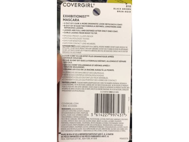 CoverGirl Exhibitionist Mascara, Black-brown, 0.3 Ounce