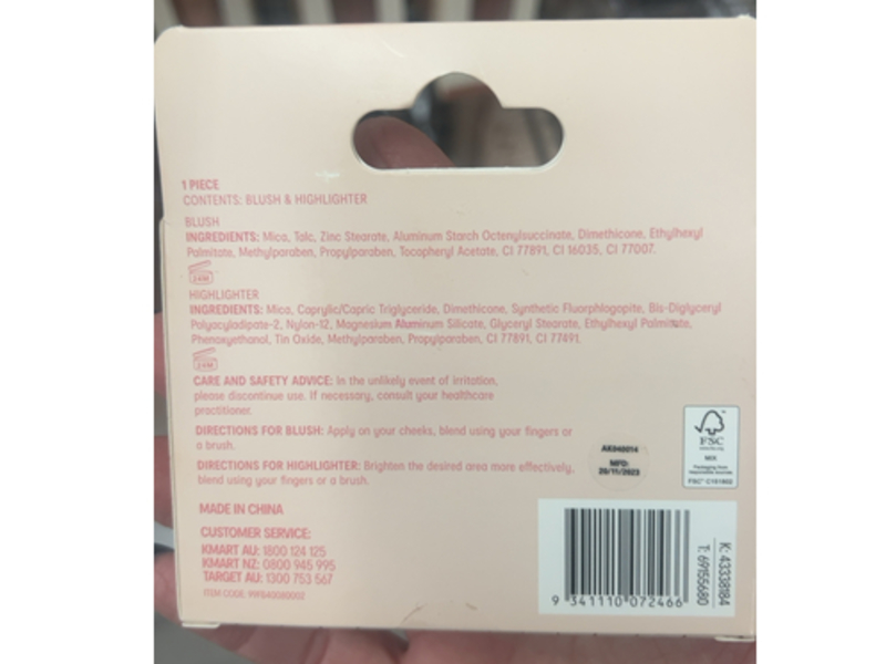 Oxx Cosmetics Sparkling Blush & Highlighter Duo, Silk Rose