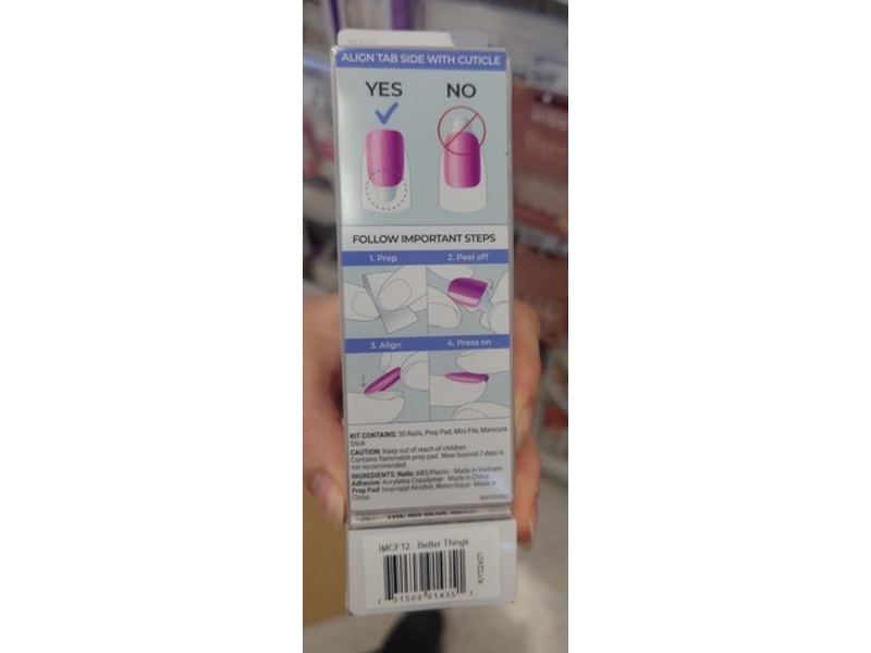 KISS imPRESS Press-On Nails, Better Things, Count 30