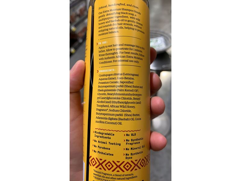 Alaffia Authentic African Black Soap Scalp Care Shampoo, 12 fl oz/355 mL