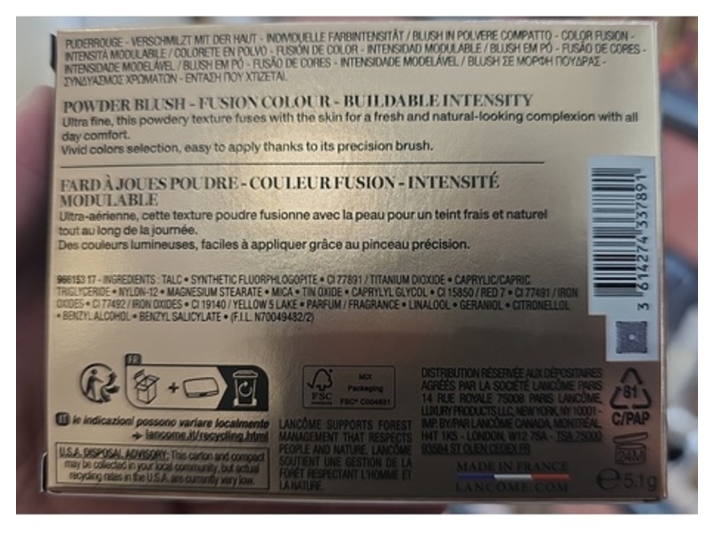 Lancôme Blush Subtil Powder Blush, 700 Coral Clash, 0.18 oz/5.1 g