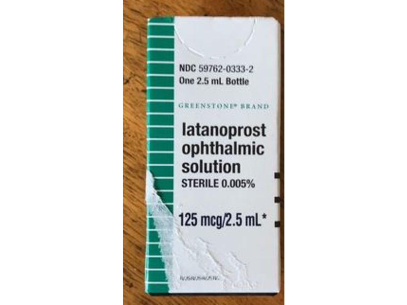 Latanoprost Ophthalmic Solution 0.005%, 125 mcg/2.5 mL, Greenstone (RX)