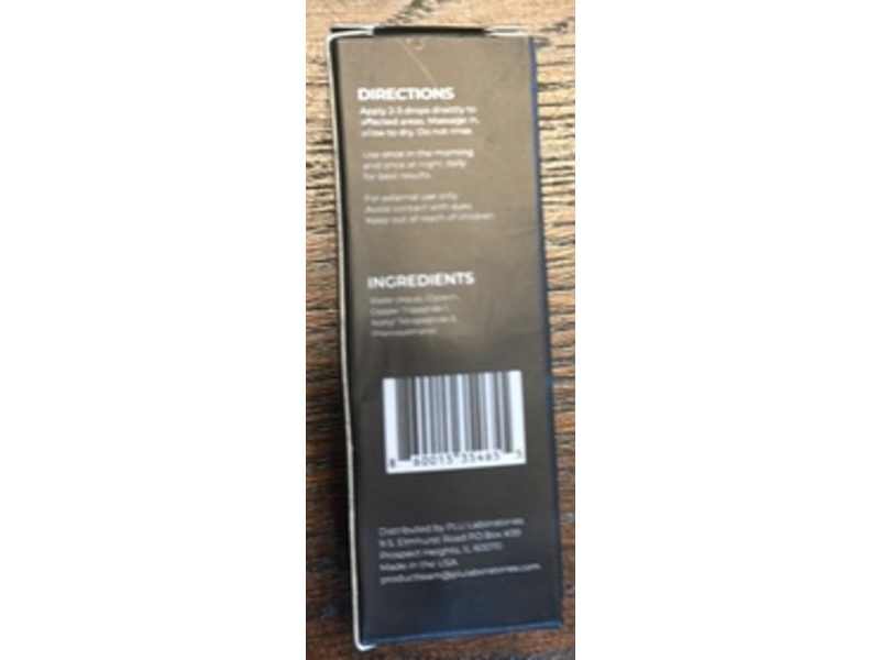 Plu Laboratories Copper Peptide Hair Tonic, GHK-Cu & Acetyl Tetrapeptide-3, 0.33 fl oz/10 mL