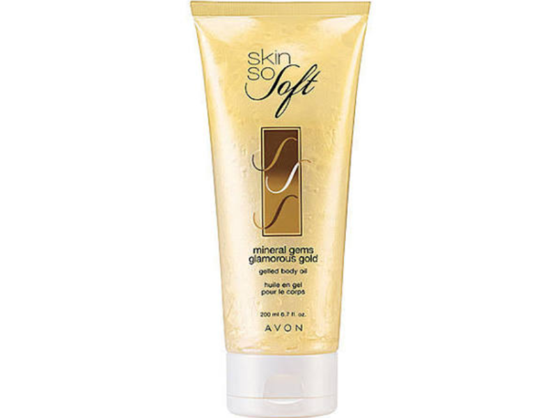 Avon Skin So Soft Mineral Gems Glamorous Gold Gelled Body Oil, 6.7 fl oz/200 mL