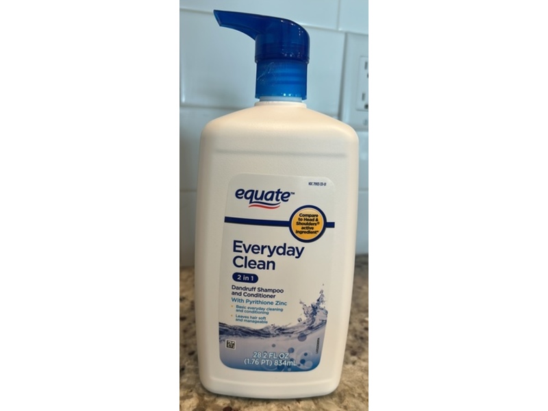 Equate Everyday Clean 2 In 1 Dandruff Shampoo & Conditioner, 28.2 fl oz/834 mL