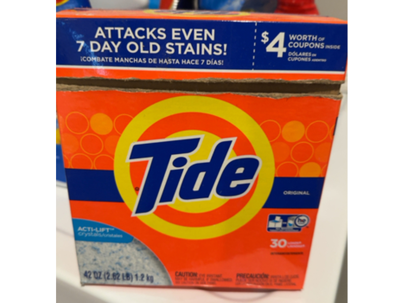 Tide Powder Laundry Detergent, Original, 30 Loads, 42 oz/1.2 kg