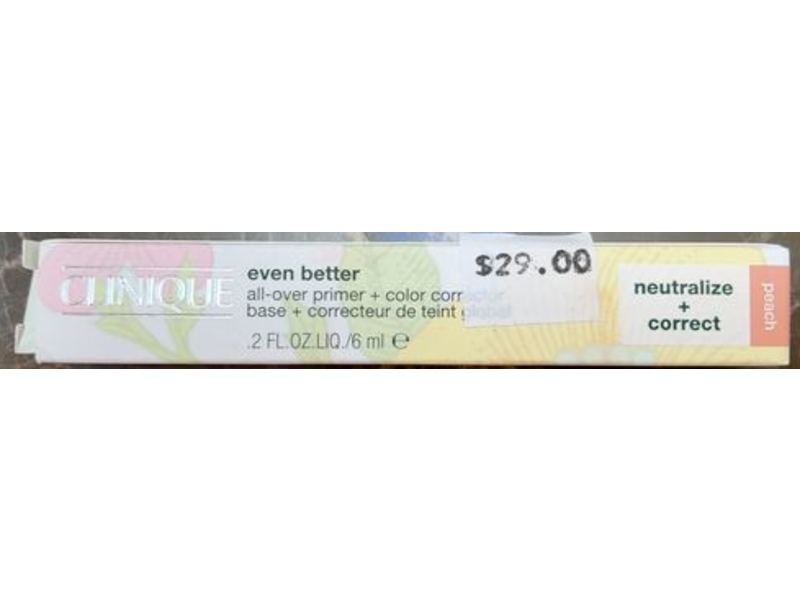 Clinique Even Better Primer + Color Corrector, Peach, 0.2 fl oz/6 mL