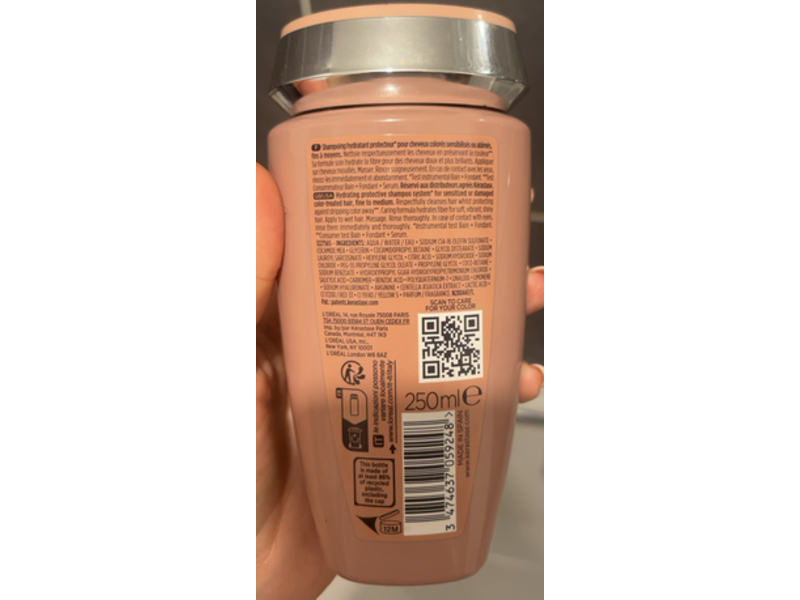 Kerastase Chroma Absolu Bain Chroma Respect Shampoo, Amino Acid + Centella Asiatica, 8.5 fl oz/ 250 mL