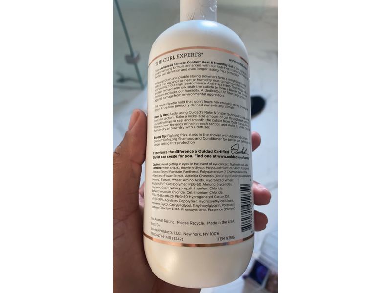 Ouidad Advanced Climate Control Heat & Humidity Gel, 16 fl oz/500 mL