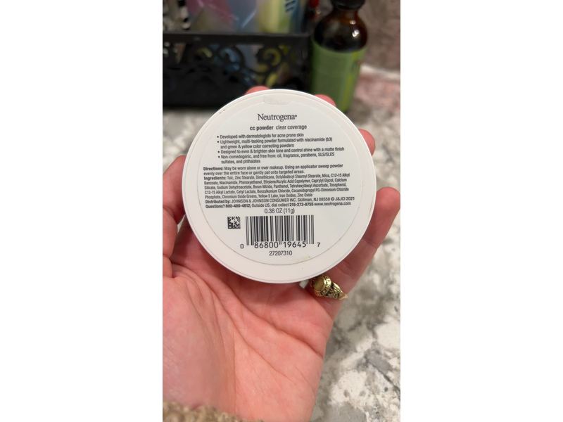 Neutrogena Color Correcting Compact Cc Powder, Clear Coverage, 0.38 oz/11 g