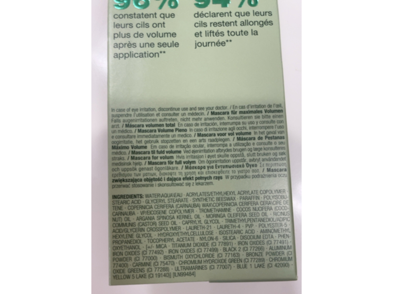 Clinique High Impact High-Fi VolumeMascara, 01 Intense Black, 0.27 oz/10 mL