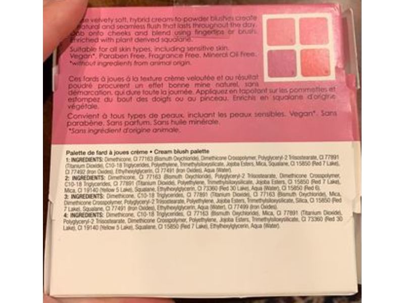 Sephora Sclean Clean Velvet Cream Blush Palette, Candied, 0.11 oz/32 g