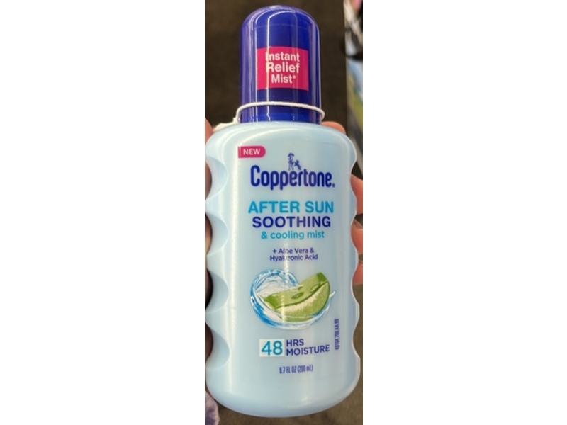 Coppertone After Sun Soothing & Cooling Mist, Aloe Vera & Hyaluronic Acid, 6.7 fl oz/200 mL