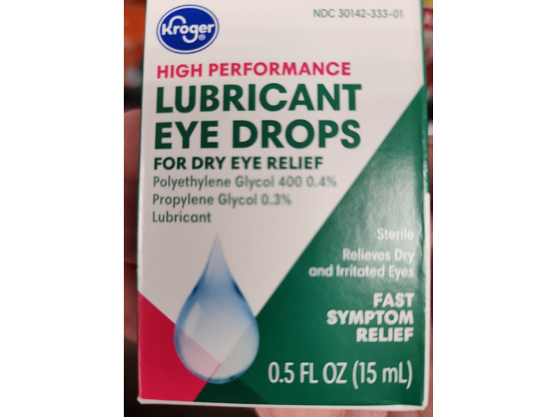 Kroger High Performance Lubricant Eye Drops, 0.5 fl oz/15 mL