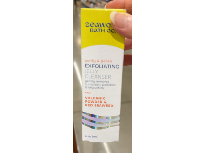 Seaweed Bath Co. Purify & Polish Exfoliating Jelly Cleanser, Volcanic Powder & Red Seaweed, 3.0 fl oz/88 mL