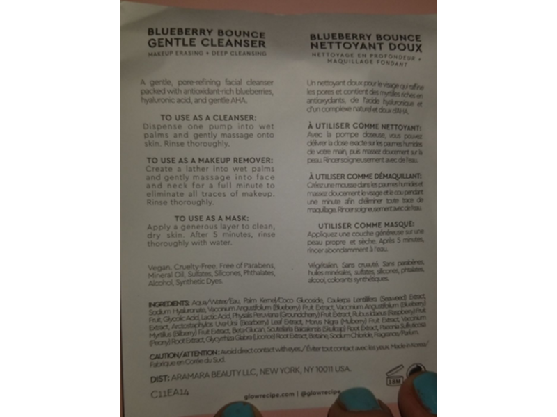 Glow Recipe Blueberry Bounce Gentle Cleanser, 1 fl oz/30 mL