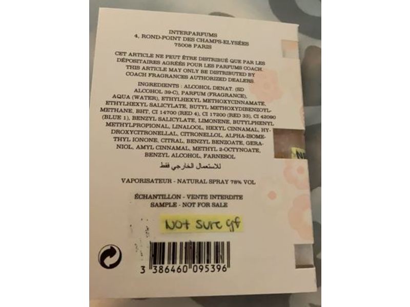 Coach New York Floral Eau De parfum, 0.06 fl oz/2 ml