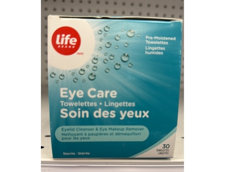 Life Brand Eye Care Towelettes, 30 Count