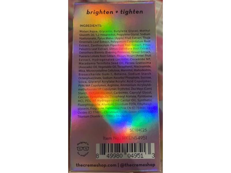 The Creme Shop Hello Kitty Brightening Essence Serum, Apple & Ceramides, 1.01 fl oz/30 mL