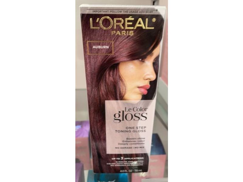 L'Oreal Paris Le Color Gloss One Step Toning Gloss, Auburn, 4.0 fl oz/118 mL