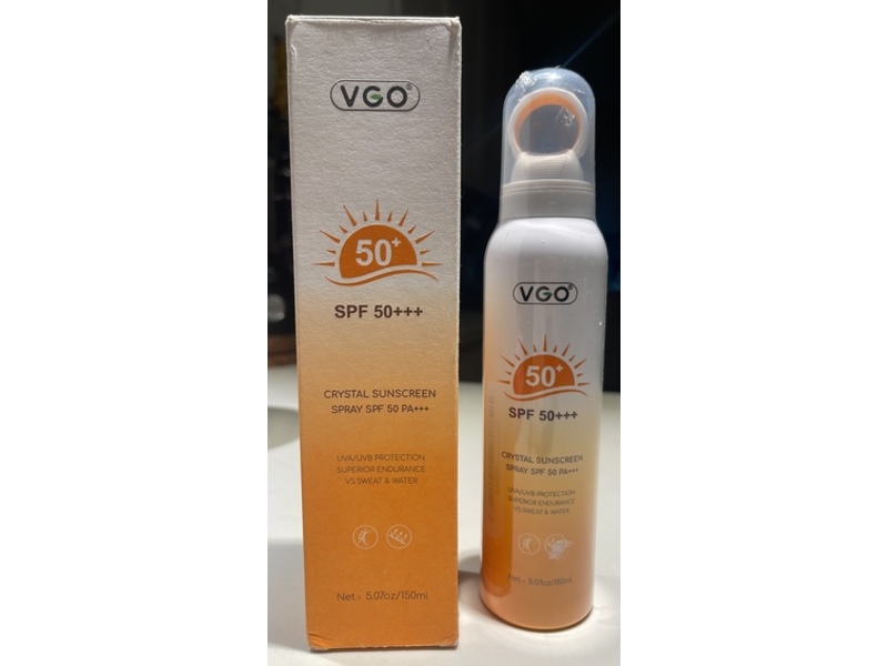 Vgo Crystal Sunscreen Spray, SPF 50 PA+++, 5.07 fl oz/150 mL