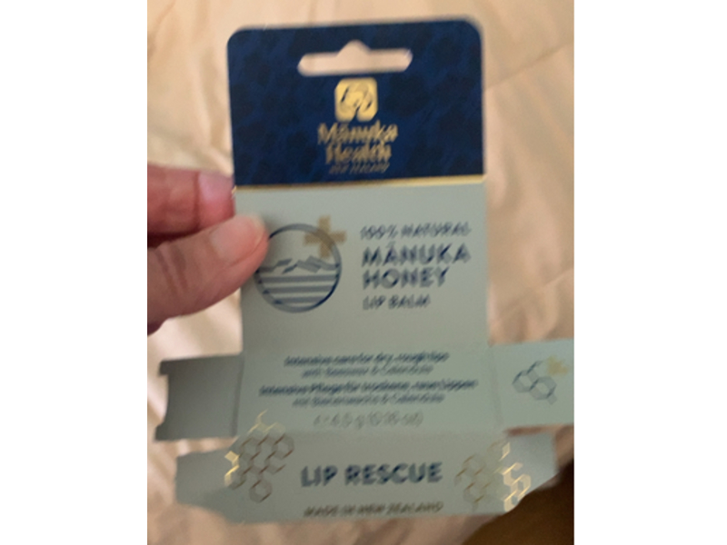 Manuka Health Lip Rescue Lip Balm, Manuka Honey, 0.16 oz/4.5 g