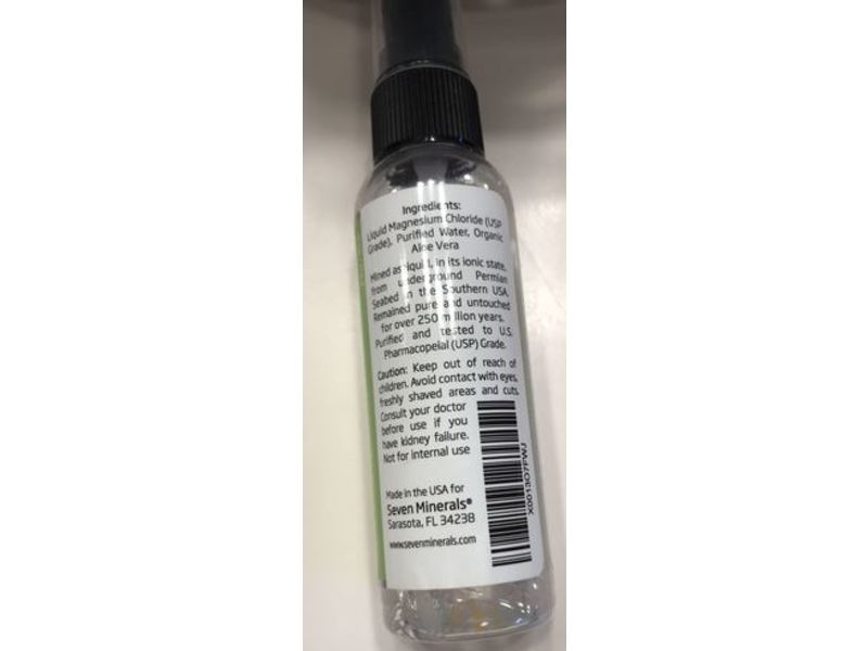 Seven Minerals Magnesium Oil, Aloe Vera, 2 fl oz/60 mL