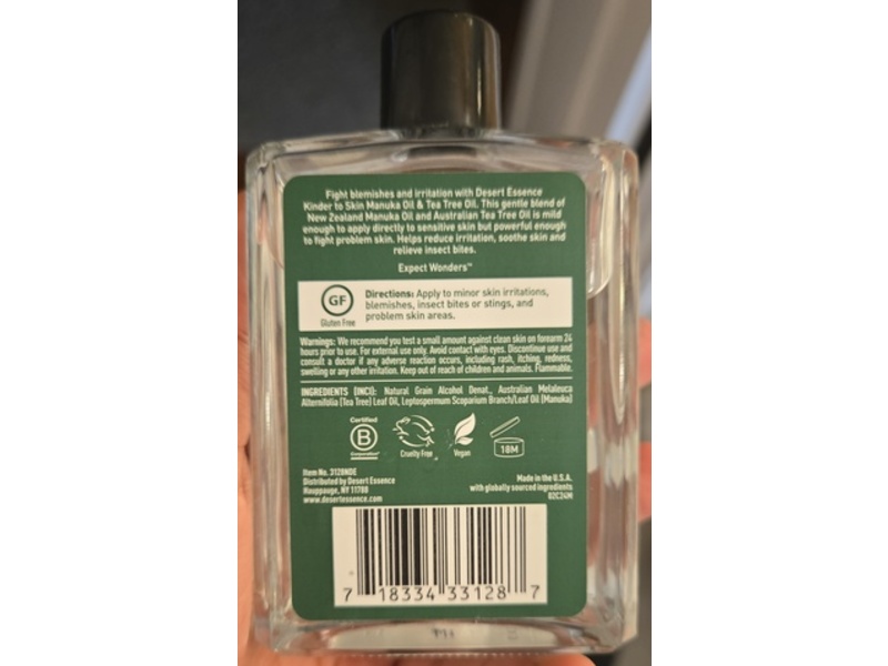 Desert Essence Manuka Oil & Tea Tree Oil, 4 fl oz/120 mL