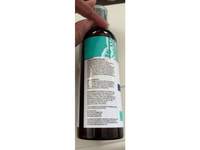 Guru Nanda Oil Pulling Oral Rinse, Coconut + Mint, 8 fl oz/237 mL