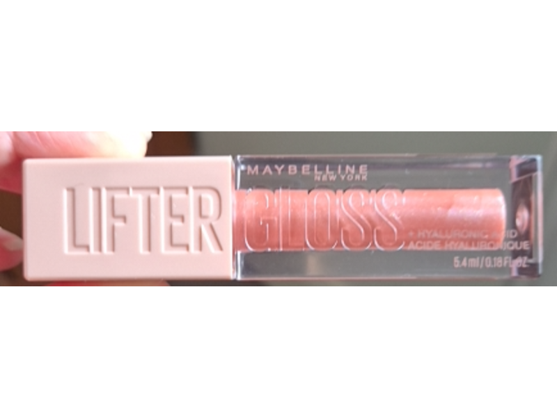 Maybelline New York Lifter Gloss, Hyaluronic Acid, Moon, 0.18 fl oz/5.4 mL