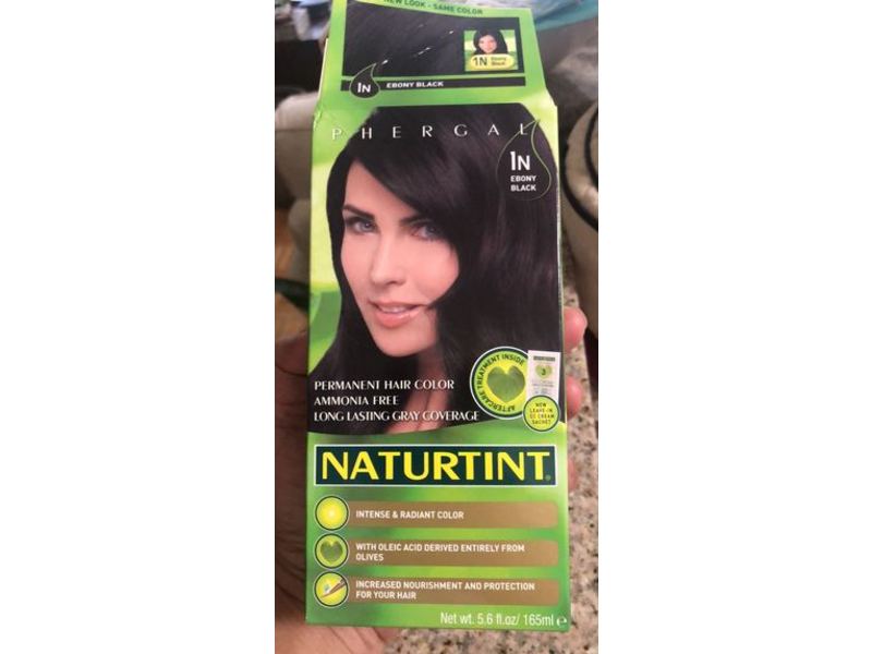Naturtint Phergal Hair Color, 1N Ebony Black, 5.6 fl oz/165 ml