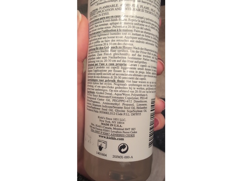 Kiehl's Stylist Series Climate-Proof Shine-Enhancing Spray, Sunflower Oil& Sesame Seed Extract, 8.4 fl oz/250 mL
