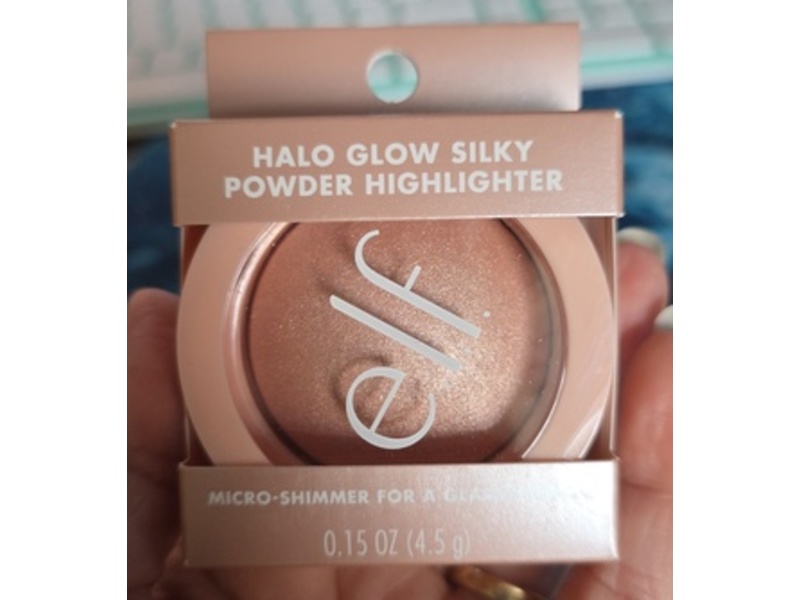 e.l.f. Halo Glow Silky Powder Highlighter, Blush Money, 0.15 oz/4.5 g