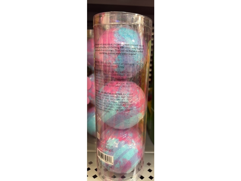 Onyx Unicorn Fizz Fantasy Hydrating Bath Bombs, Cotton Candy & Bubblegum, 4.9 oz/138 g