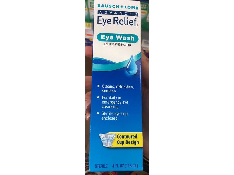 Bausch + Lomb Advanced Eye Relief, Eye Wash Eye Irrigating Solution, 4 fl oz/118 mL