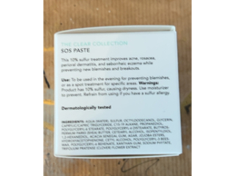 Elixir Cosmeceuticals SOS Paste, 10% Sulfur, 1.01 fl oz/30 mL