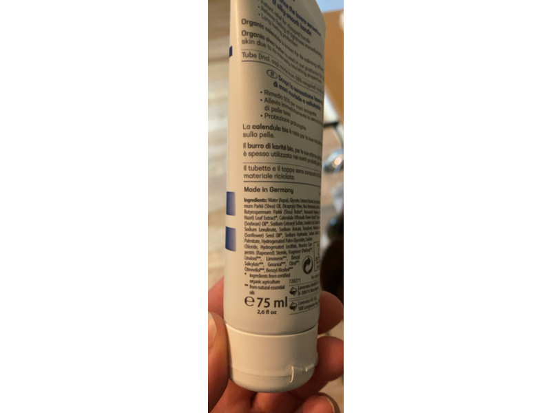 Lavera Repair Hand Cream, Organic Calendula & Organic Shea Butter, 2.6 fl 0z/75 mL