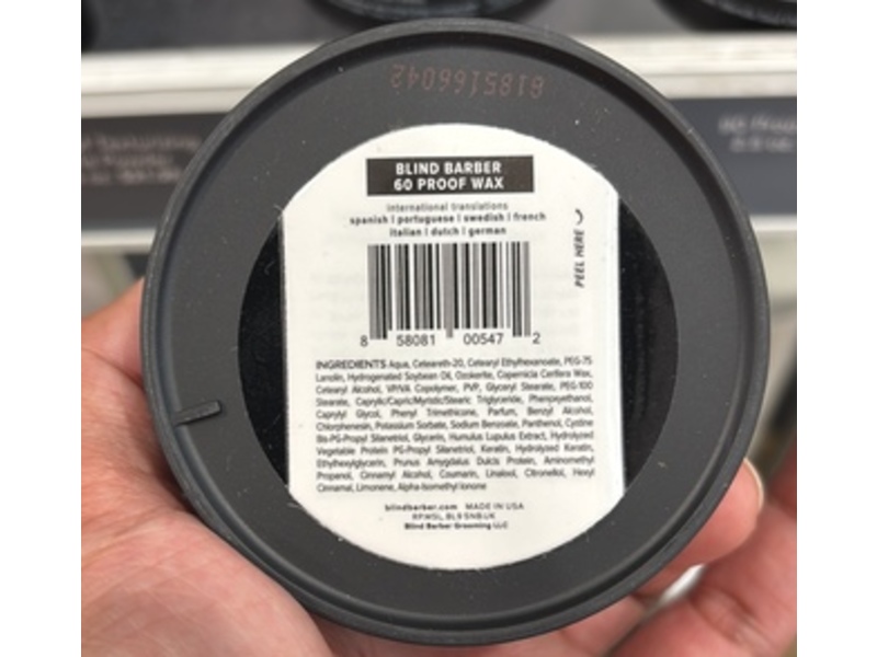 Blind Barber 60 Proof Wax, Tonka Bean, 2.5 oz