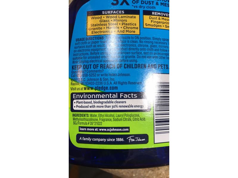 Pledge Multi Surface Cleaner, Citrus Scent, 16 fl oz/473 mL