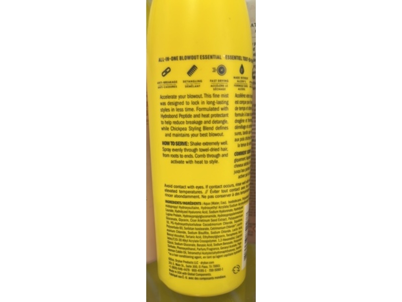 Drybar Blowout Defense Strengthen & Extend Blowout Accelerator Spray, 6.5 fl oz/192 mL