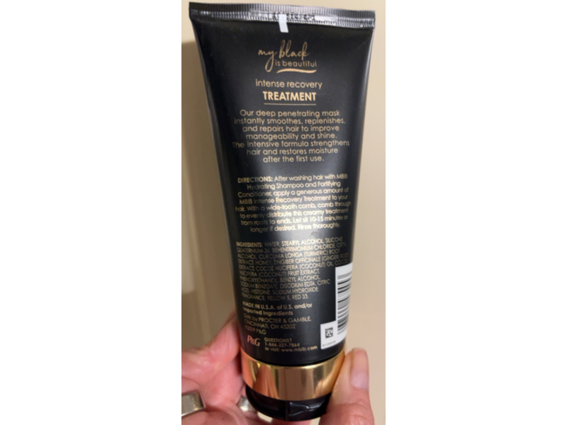 My Black Is Beautiful Intense Recovery Treatment, Golden Milk + Honey & Coconut Oil, 5.7 fl oz/170 mL