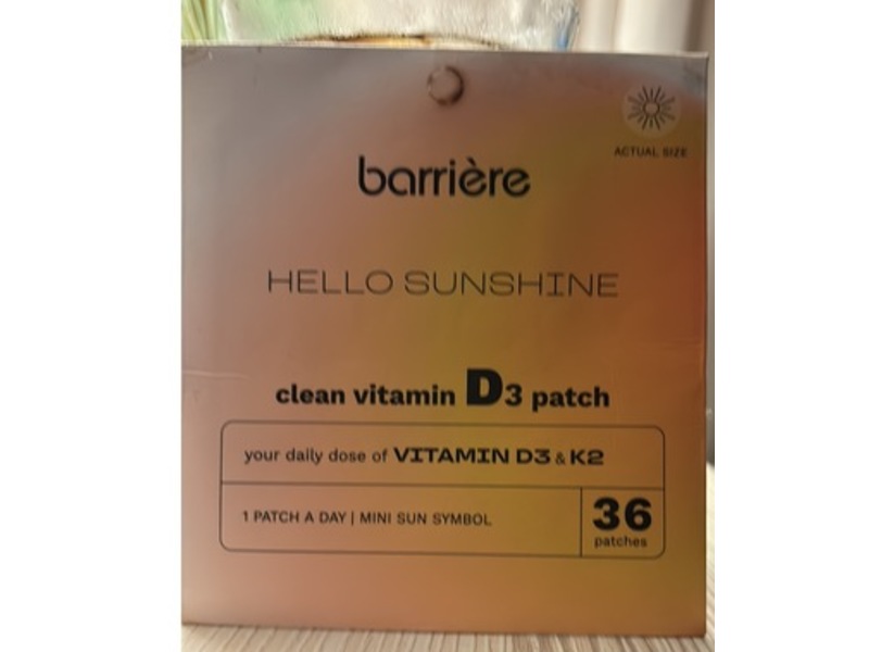 Barriere Hello Sunshine Clean Vitamin D3 Patch, 36 Count