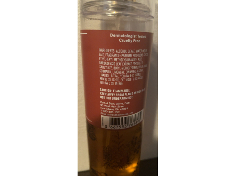 Bath & Body Works Fine Fragrance Mist, White Pumpkin & Chai, 8 fl oz/236 mL