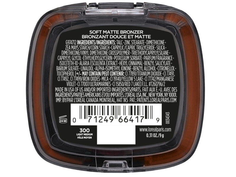 L’Oreal Paris Infallible Fresh Wear Bronzer, 300 Light Medium, 0.31 oz/9 g