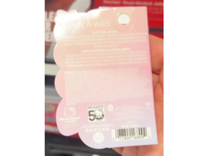 Wet n Wild Hello Kitty Glitter Lip Oil, Magic Apple, 0.27 oz