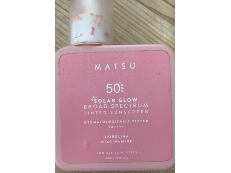 Matsu Solar Glow Tinted Sunscreen, SPF 50+ PA++++, 3.38 fl oz/100 mL