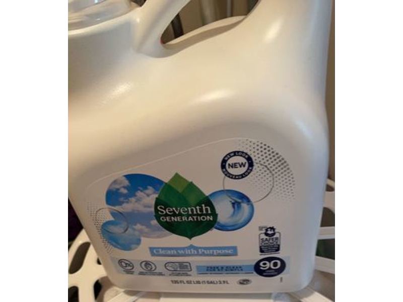 Seventh Generation Liquid Laundry Detergent, Free & Clear, 90 Loads,135 fl oz/3.9 L
